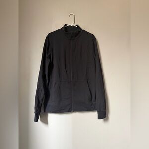 LULULEMON Men's Black Zip Up Jacket Mock Neck Pockets Long Sleeve Size Large